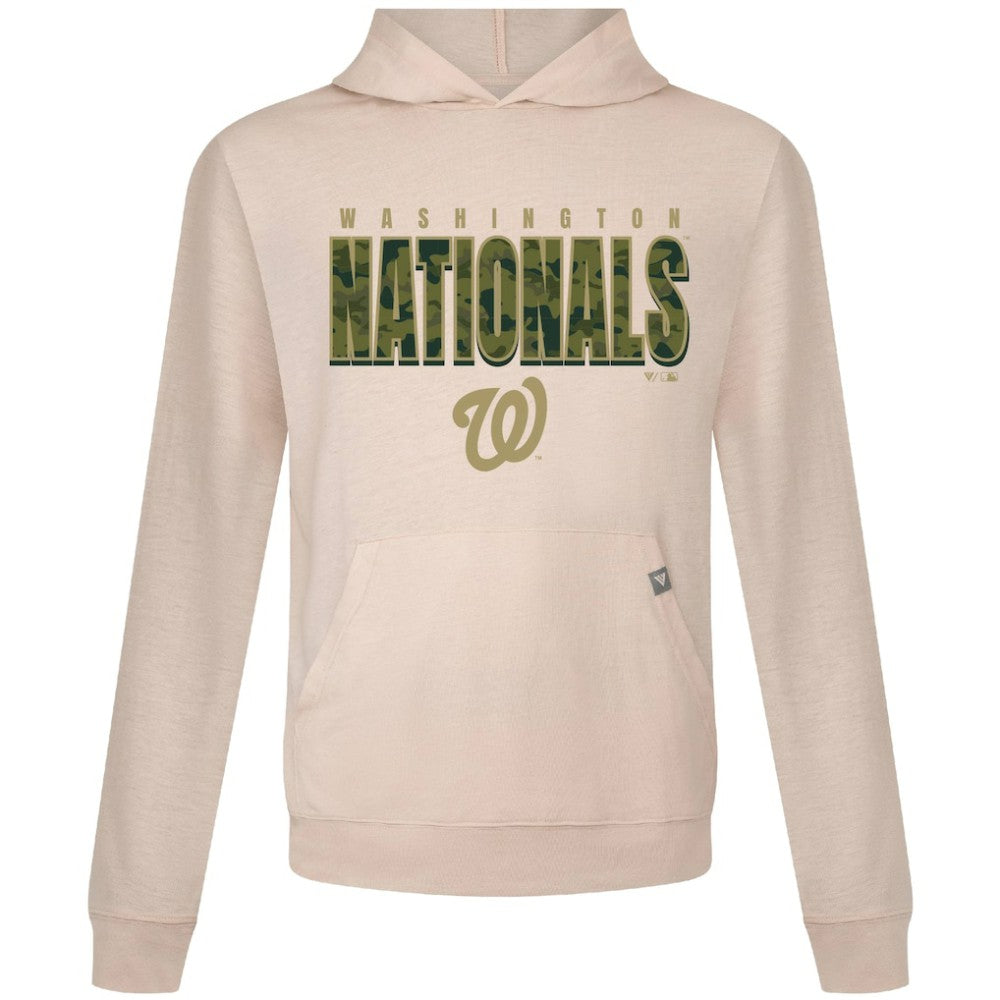 Khaki Washington Nationals Levelwear Relay Protect Pullover Hoodie