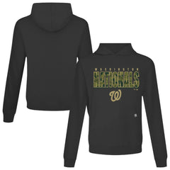 Black Washington Nationals Levelwear Relay Protect Pullover Hoodie