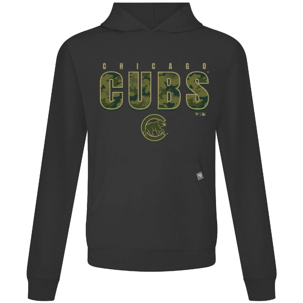 Black Chicago Cubs Levelwear Relay Protect Pullover Hoodie