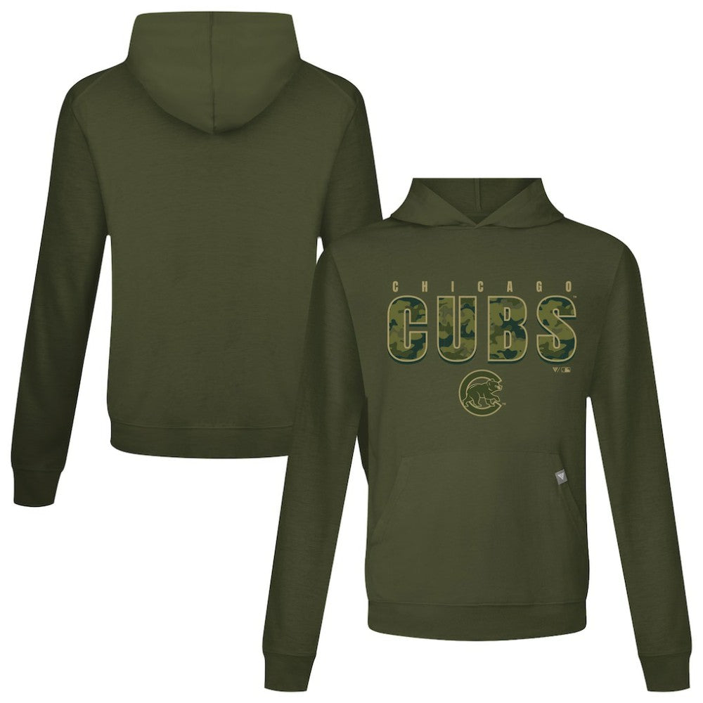 Green Chicago Cubs Levelwear Relay Protect Pullover Hoodie