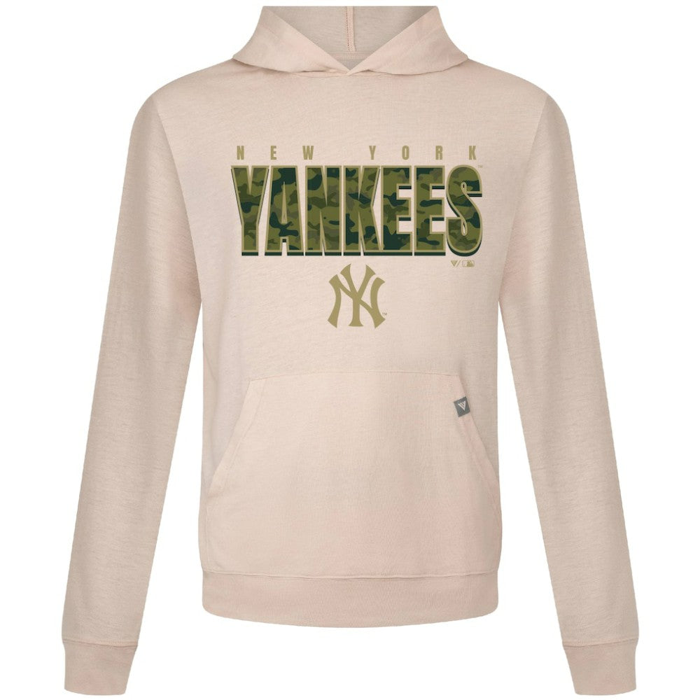 Khaki New York Yankees Levelwear Relay Protect Pullover Hoodie