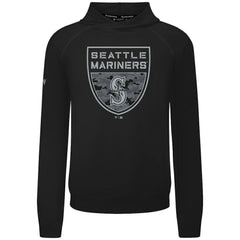 Black Seattle Mariners Levelwear Mandate Buckler Tri-Blend Pullover Hoodie