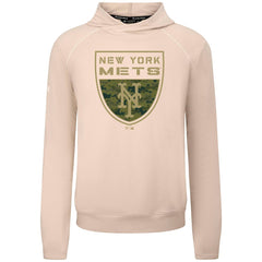 Khaki New York Mets Levelwear Mandate Buckler Tri-Blend Pullover Hoodie