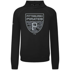 Black Pittsburgh Pirates Levelwear Mandate Buckler Tri-Blend Pullover Hoodie