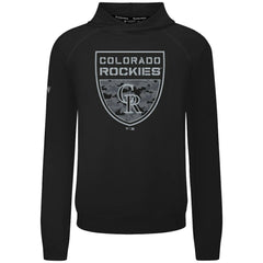 Black Colorado Rockies Levelwear Mandate Buckler Tri-Blend Pullover Hoodie