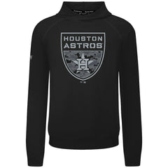 Black Houston Astros Levelwear Mandate Buckler Tri-Blend Pullover Hoodie