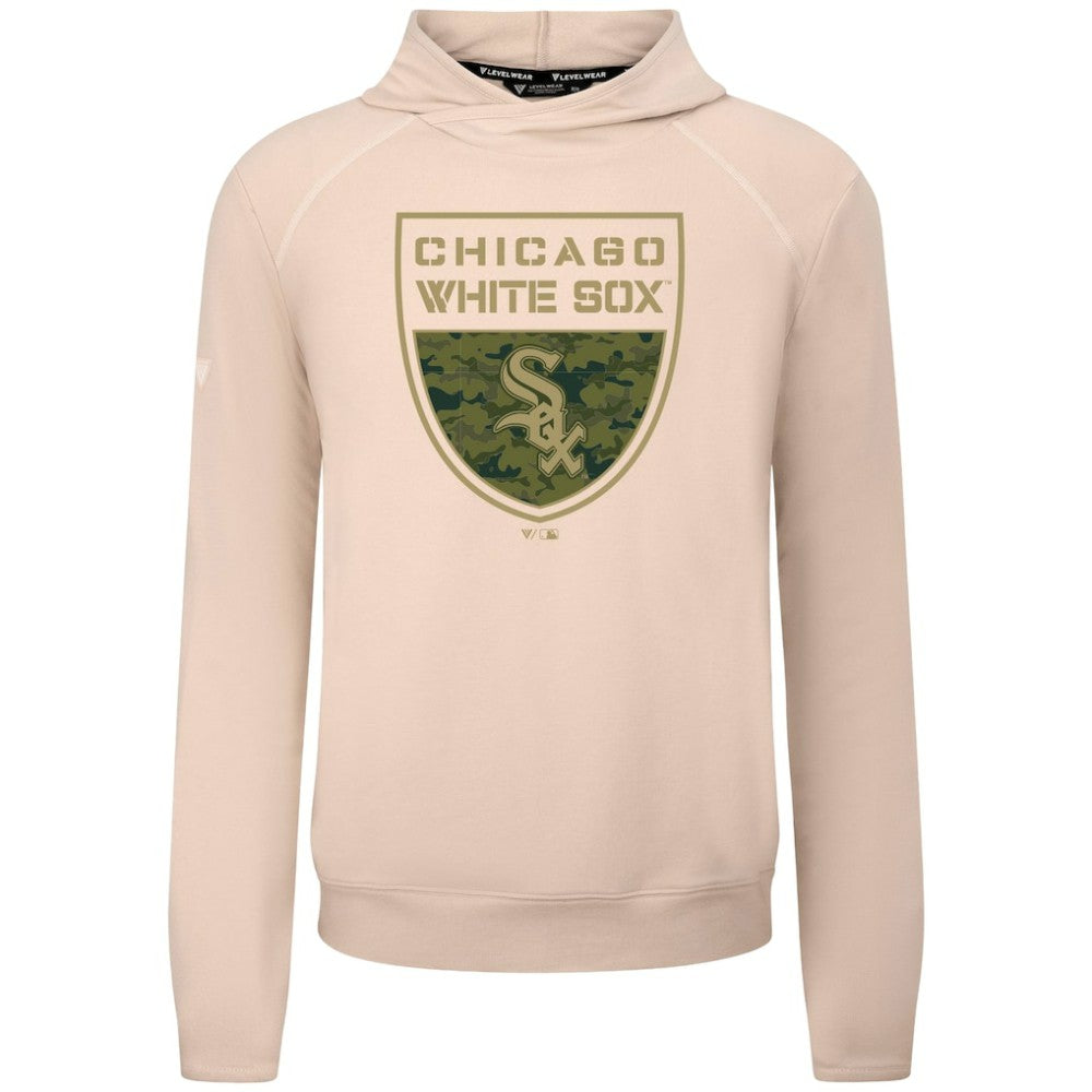 Khaki Chicago White Sox Levelwear Mandate Buckler Tri-Blend Pullover Hoodie
