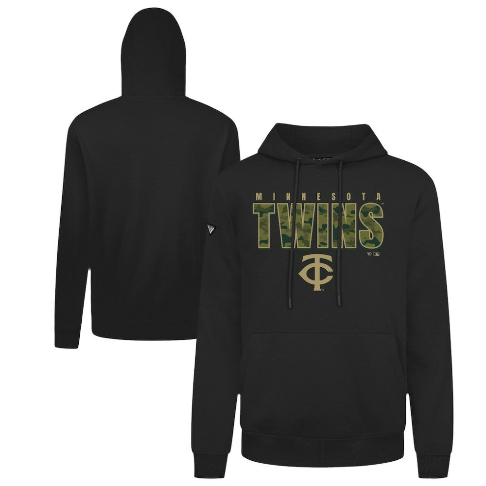 Black Minnesota Twins Levelwear Podium Protect Pullover Hoodie