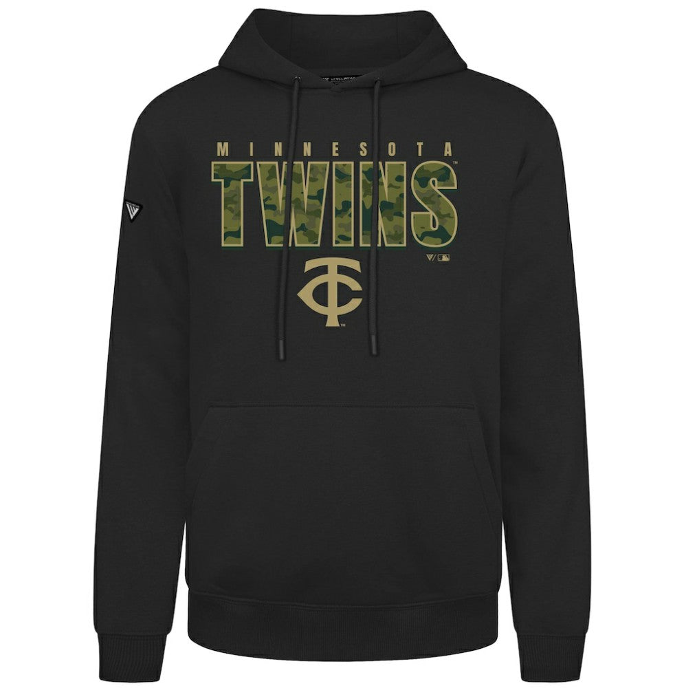 Black Minnesota Twins Levelwear Podium Protect Pullover Hoodie
