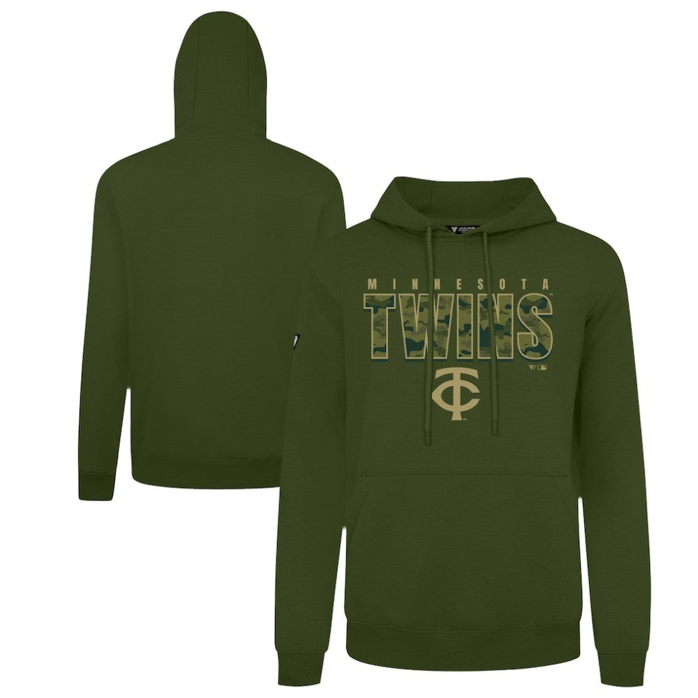 Green Minnesota Twins Levelwear Podium Protect Pullover Hoodie