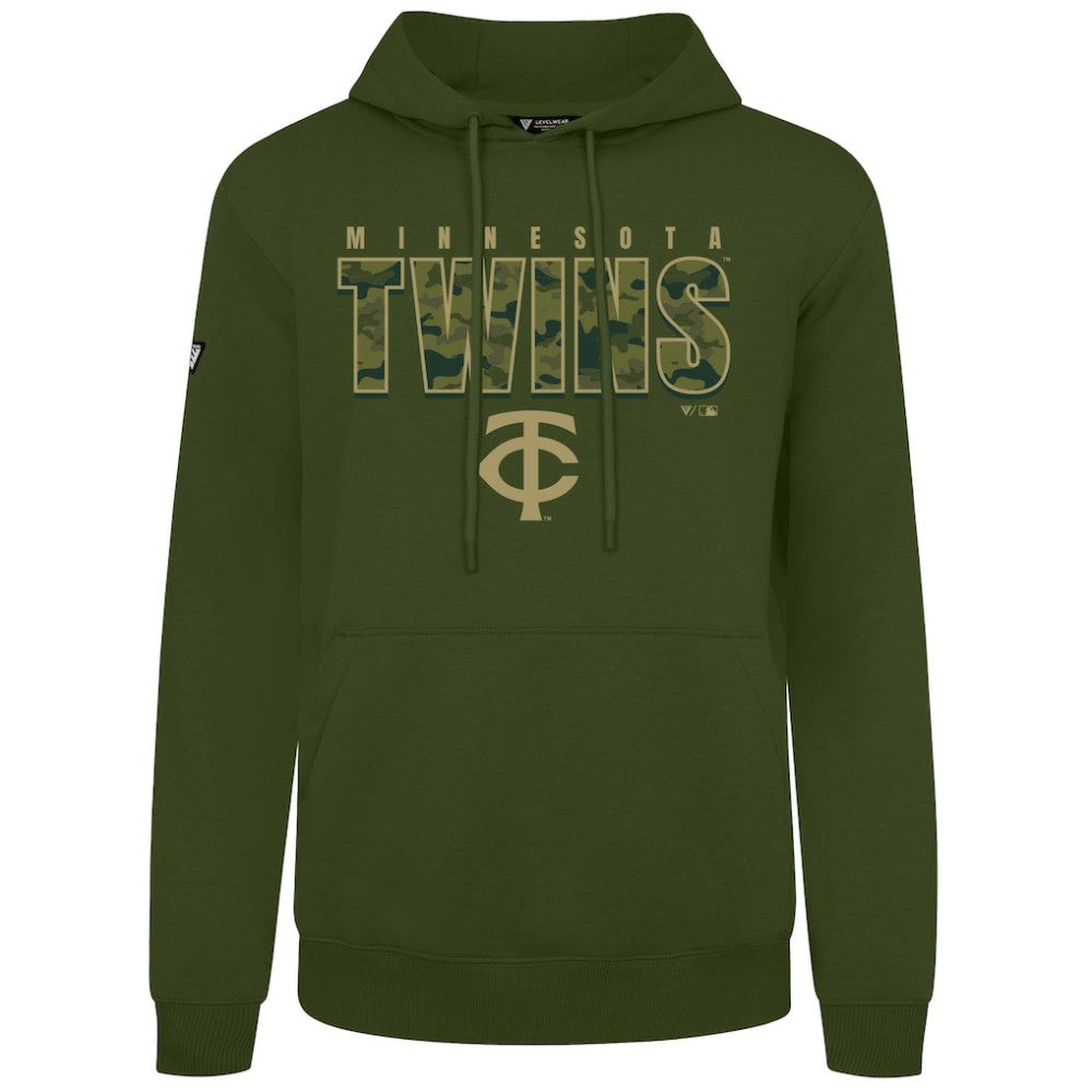 Green Minnesota Twins Levelwear Podium Protect Pullover Hoodie