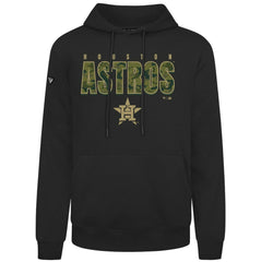 Black Houston Astros Levelwear Podium Protect Pullover Hoodie