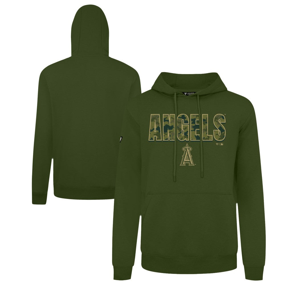 Green Los Angeles Angels Levelwear Podium Protect Pullover Hoodie