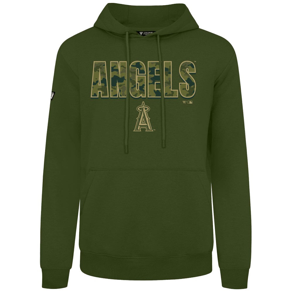 Green Los Angeles Angels Levelwear Podium Protect Pullover Hoodie