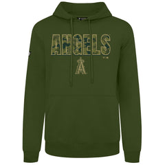 Green Los Angeles Angels Levelwear Podium Protect Pullover Hoodie