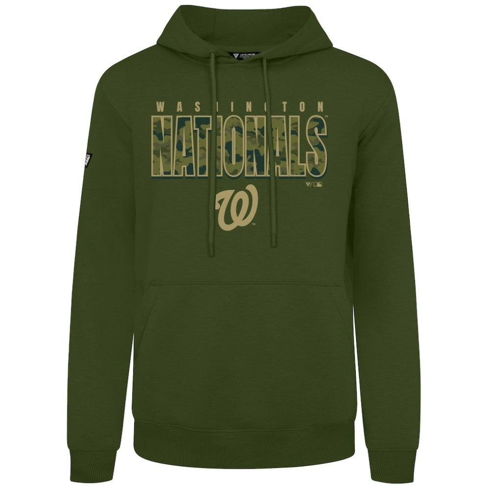 Green Washington Nationals Levelwear Podium Protect Pullover Hoodie