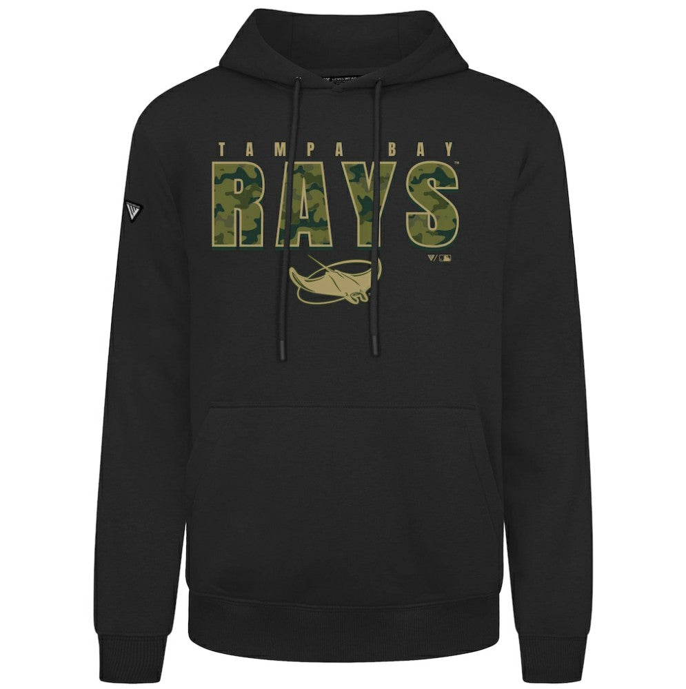 Black Tampa Bay Rays Levelwear Podium Protect Pullover Hoodie