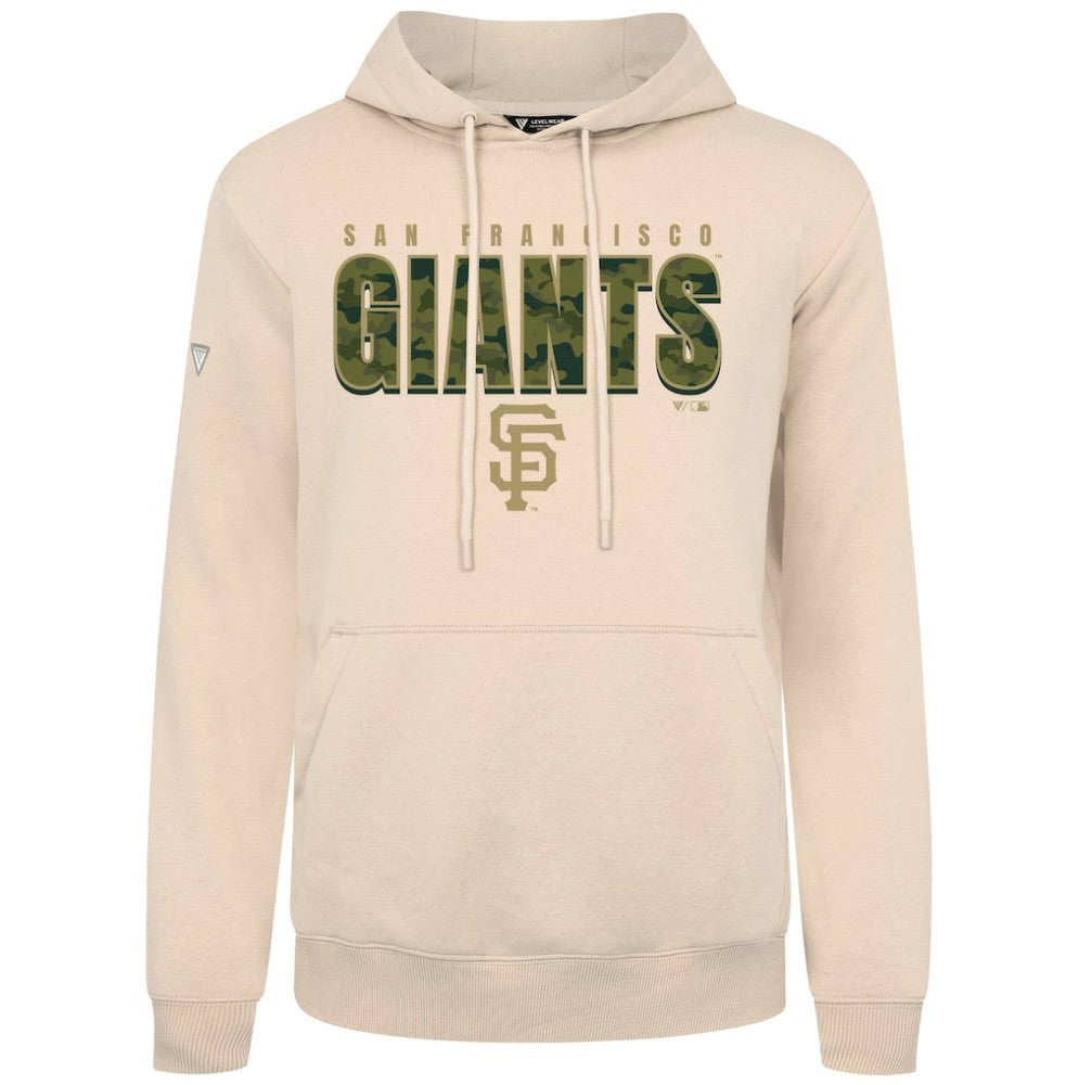 Khaki San Francisco Giants Levelwear Podium Protect Pullover Hoodie