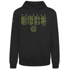 Black Chicago Cubs Levelwear Podium Protect Pullover Hoodie