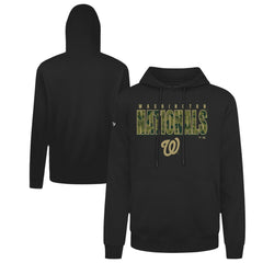 Black Washington Nationals Levelwear Podium Protect Pullover Hoodie