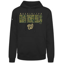 Black Washington Nationals Levelwear Podium Protect Pullover Hoodie