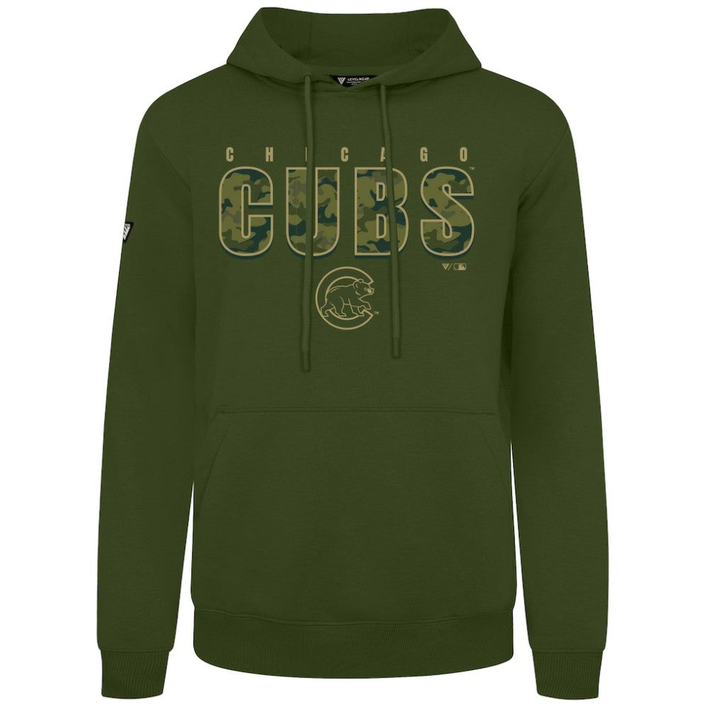 Green Chicago Cubs Levelwear Podium Protect Pullover Hoodie