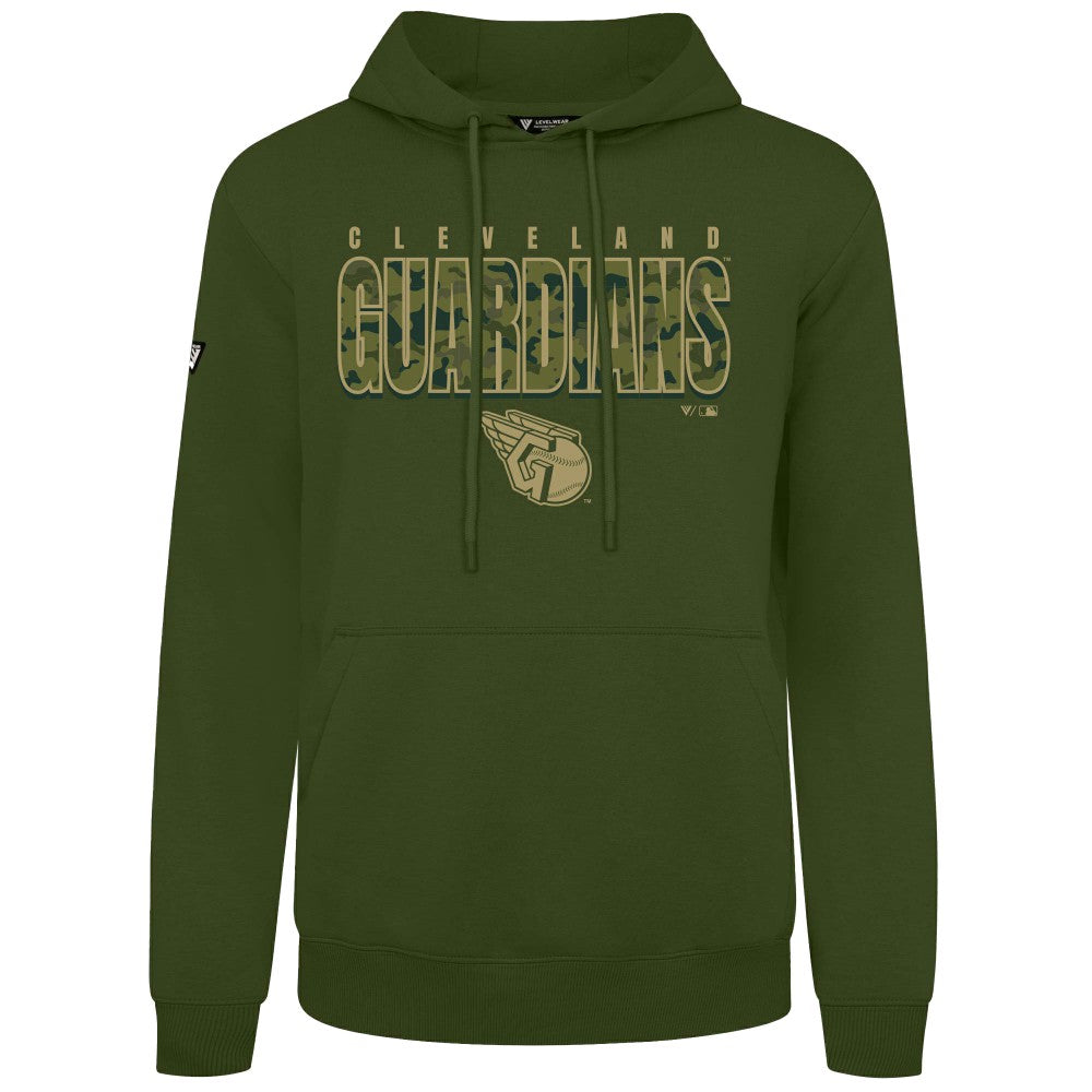 Green Cleveland Guardians Levelwear Podium Protect Pullover Hoodie