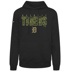 Black Detroit Tigers Levelwear Podium Protect Pullover Hoodie