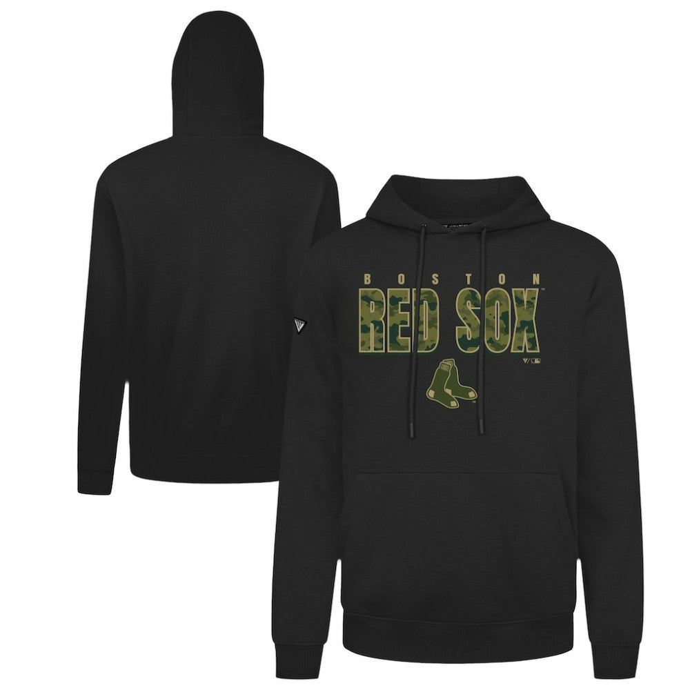 Black Boston Red Sox Levelwear Podium Protect Pullover Hoodie