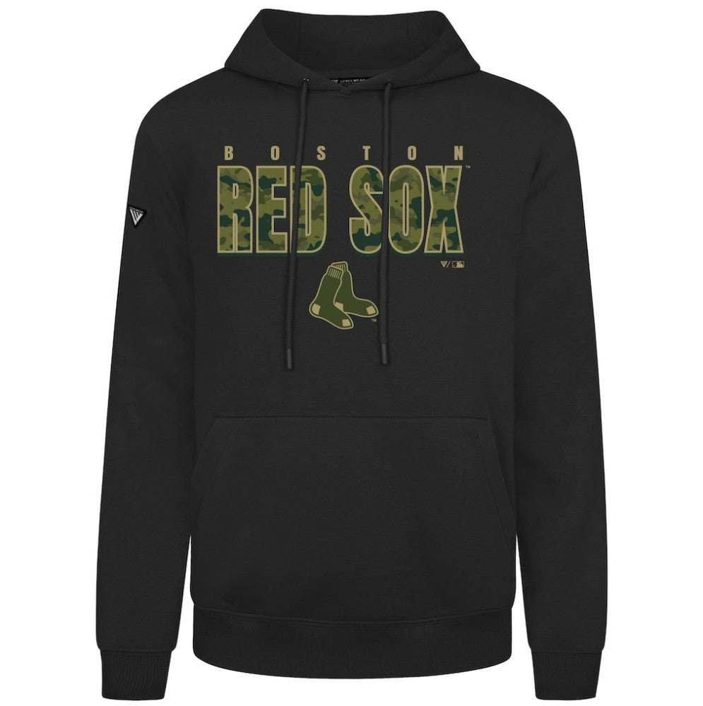 Black Boston Red Sox Levelwear Podium Protect Pullover Hoodie