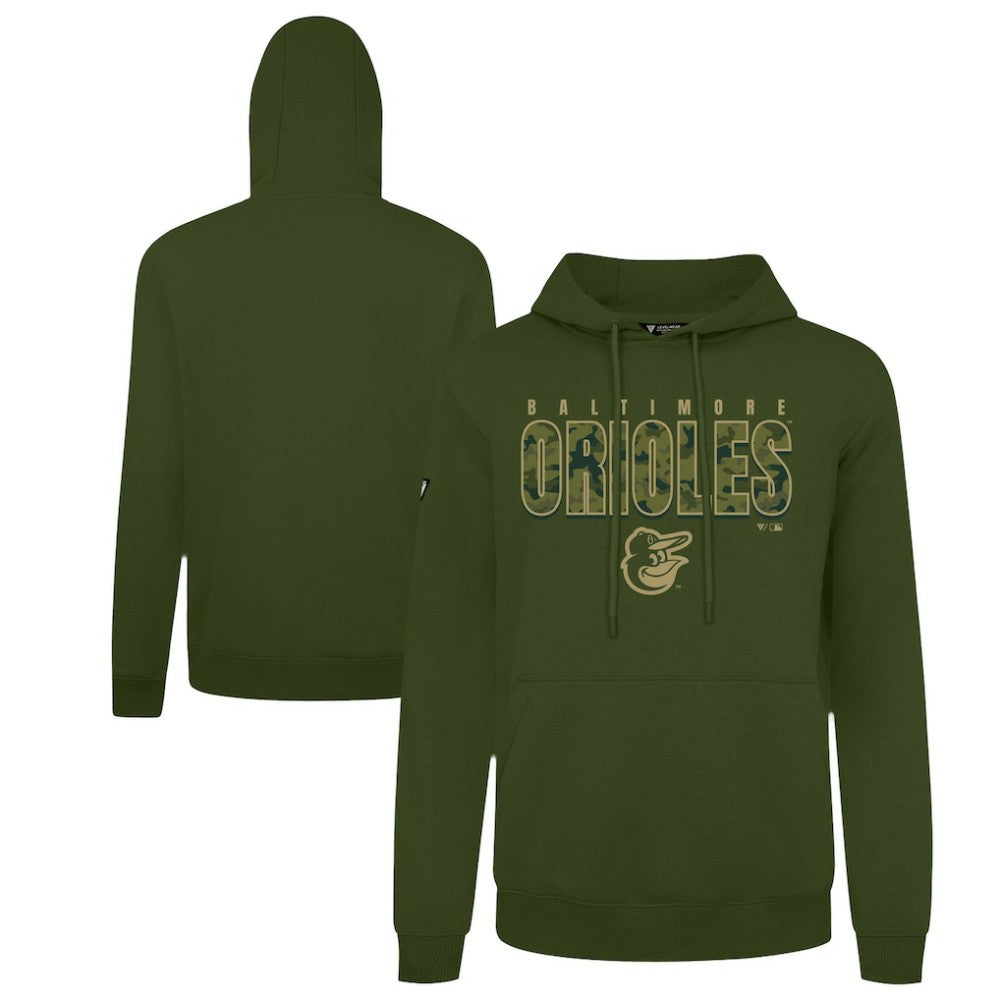 Green Baltimore Orioles Levelwear Podium Protect Pullover Hoodie