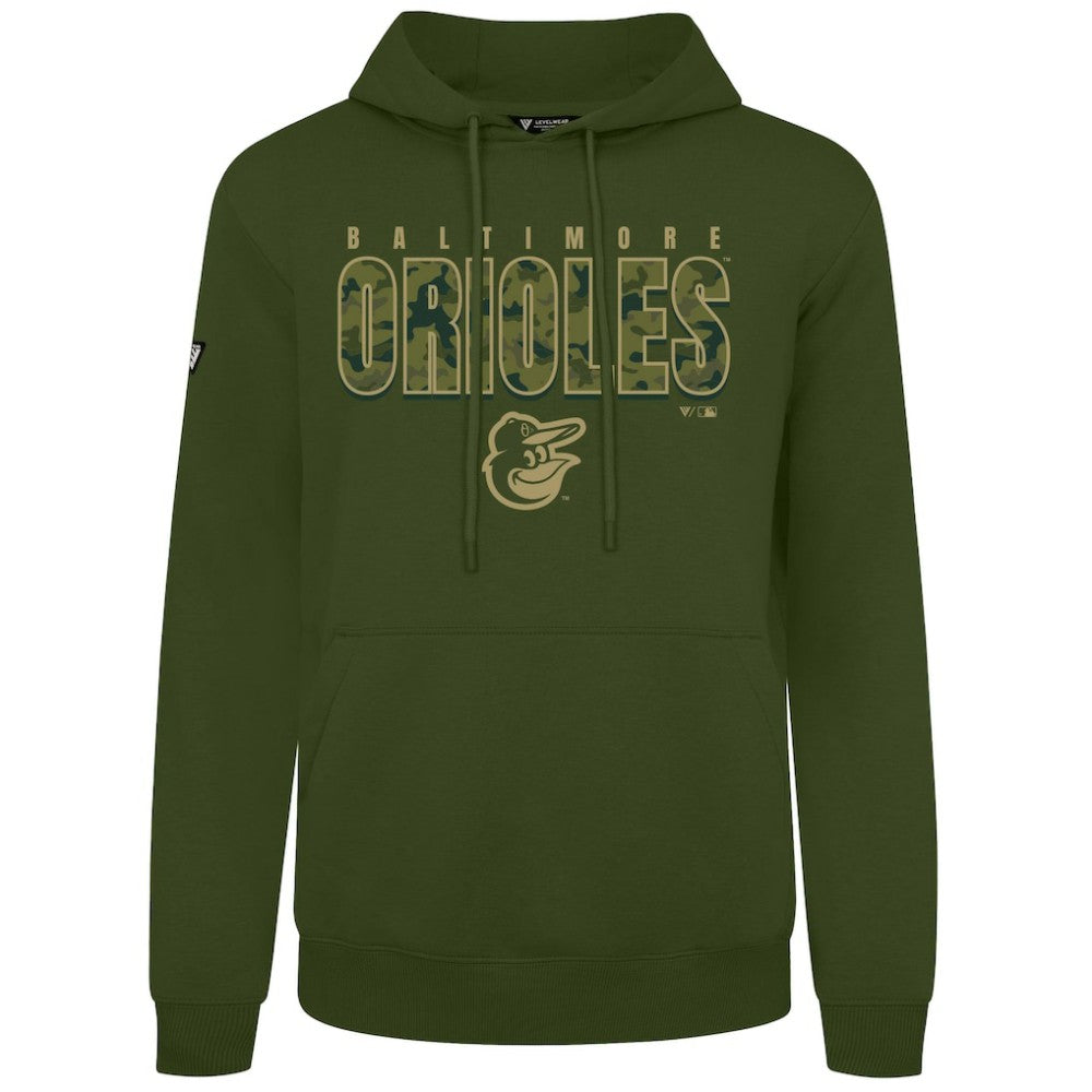 Green Baltimore Orioles Levelwear Podium Protect Pullover Hoodie