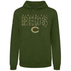 Green Cincinnati Reds Levelwear Podium Protect Pullover Hoodie