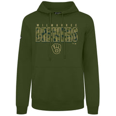 Green Milwaukee Brewers Levelwear Podium Protect Pullover Hoodie
