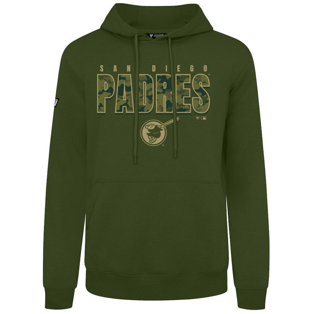 Green San Diego Padres Levelwear Podium Protect Pullover Hoodie