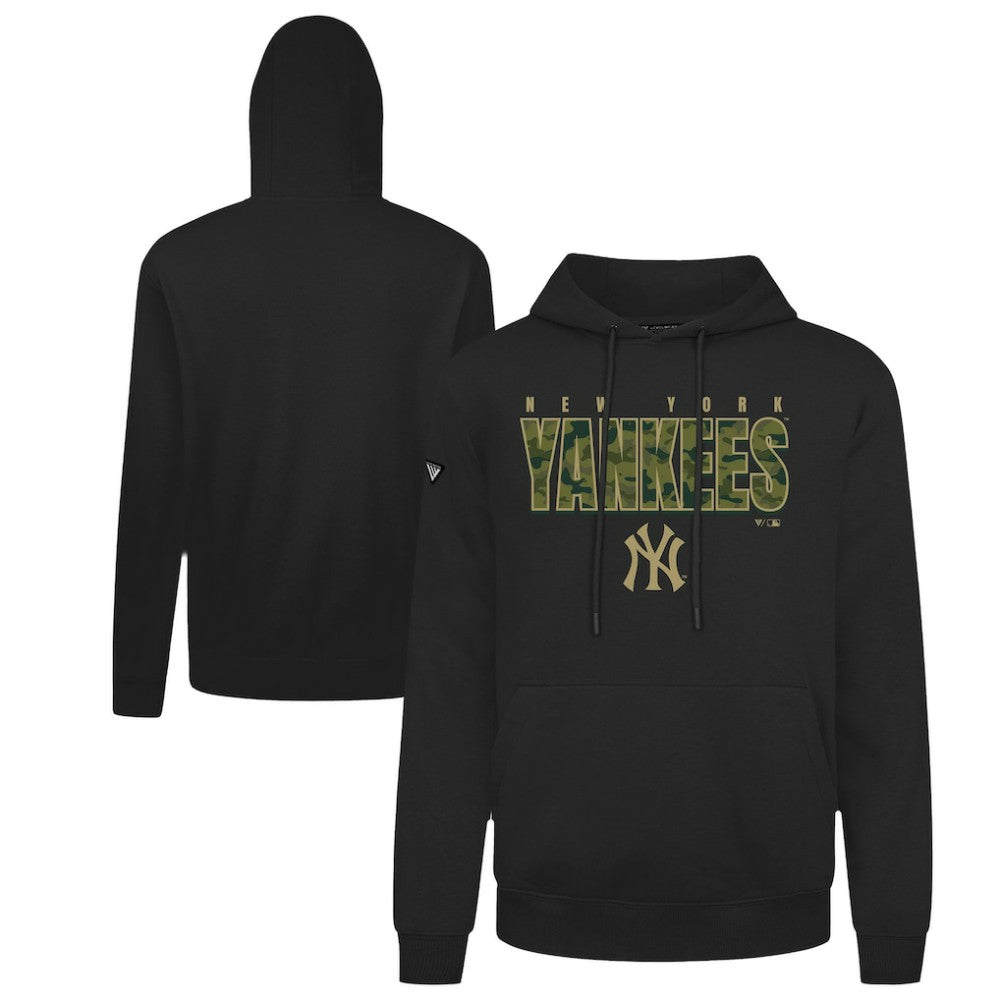 Black New York Yankees Levelwear Podium Protect Pullover Hoodie
