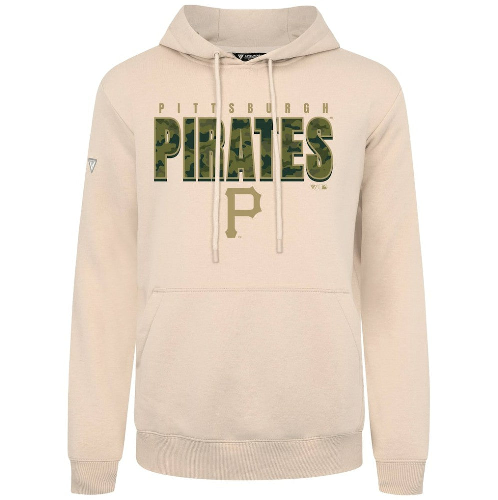 Khaki Pittsburgh Pirates Levelwear Podium Protect Pullover Hoodie