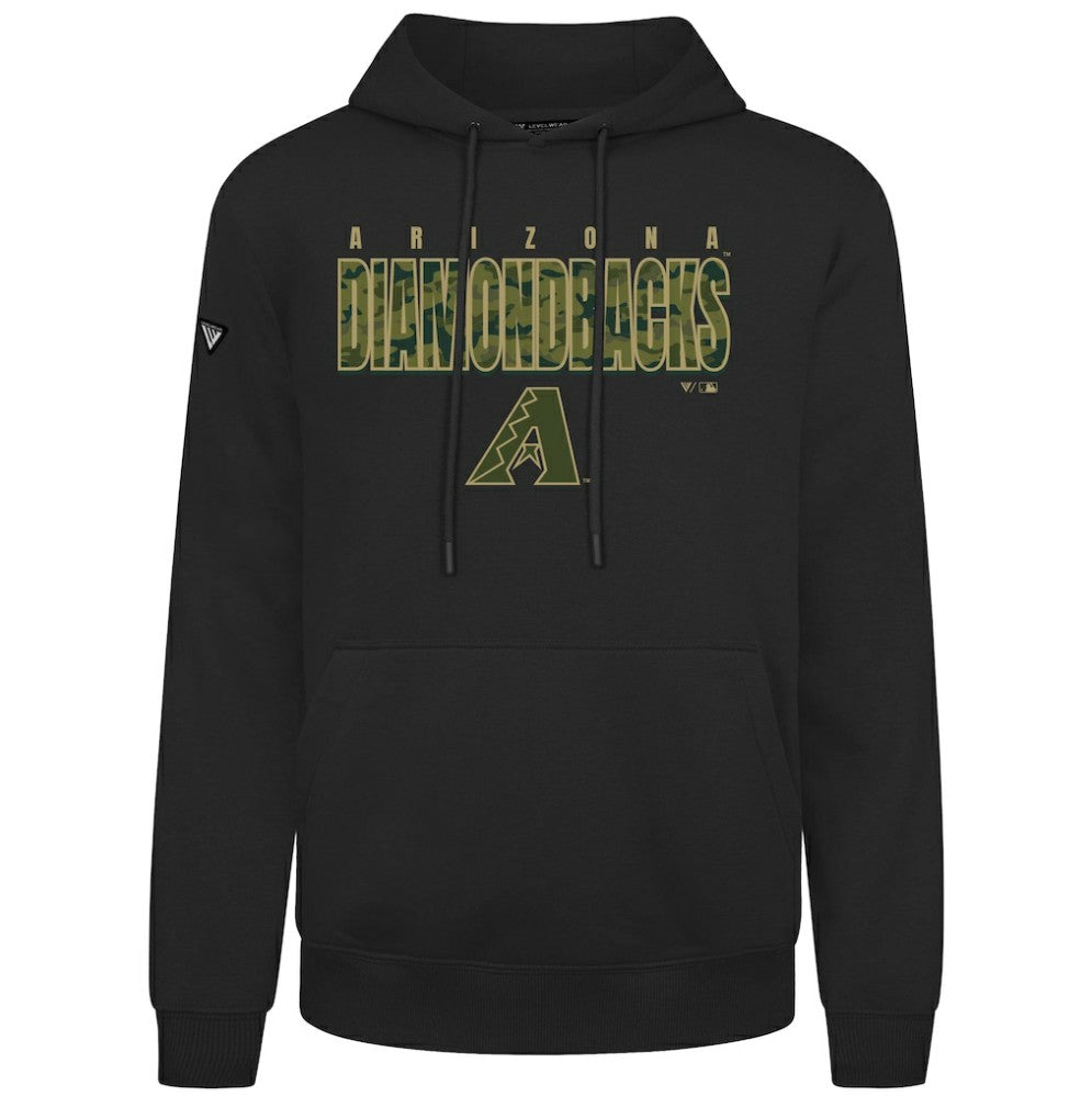 Black Arizona Diamondbacks Levelwear Podium Protect Pullover Hoodie