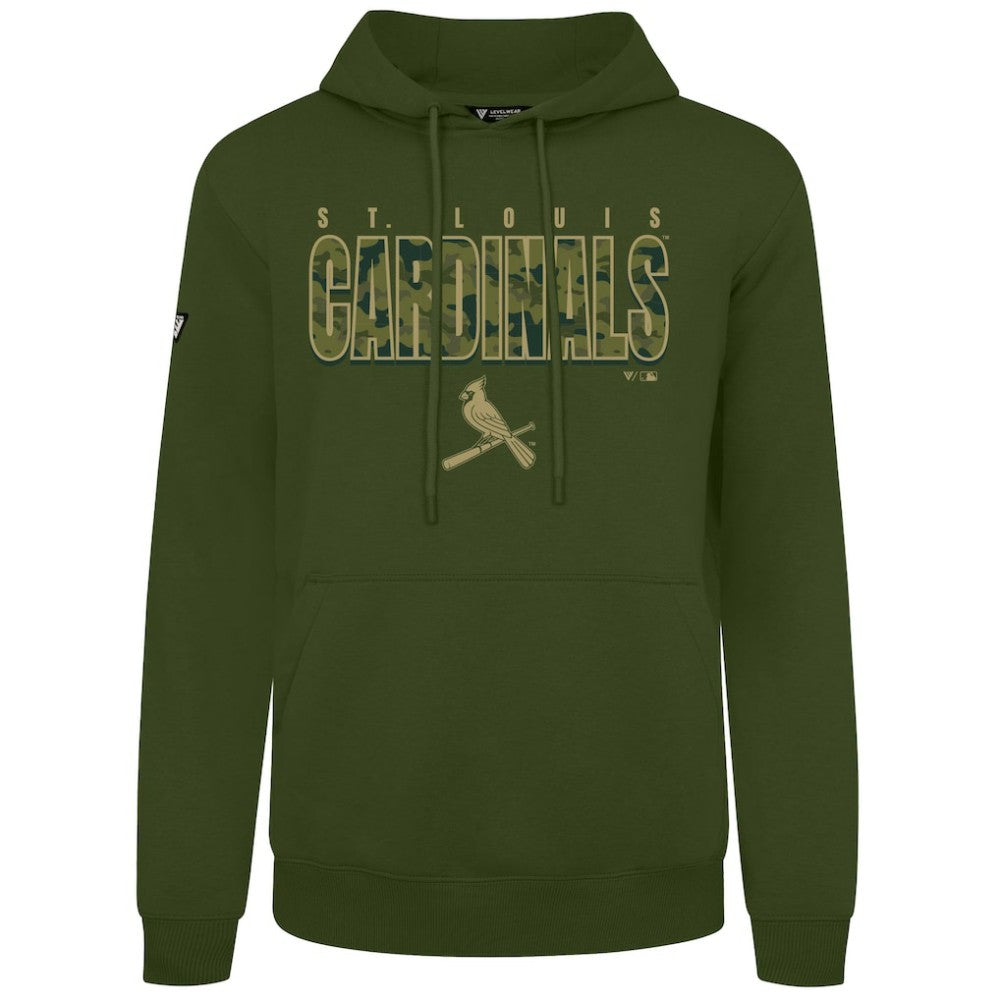Green St. Louis Cardinals Levelwear Podium Protect Pullover Hoodie