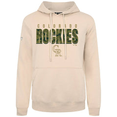 Khaki Colorado Rockies Levelwear Podium Protect Pullover Hoodie