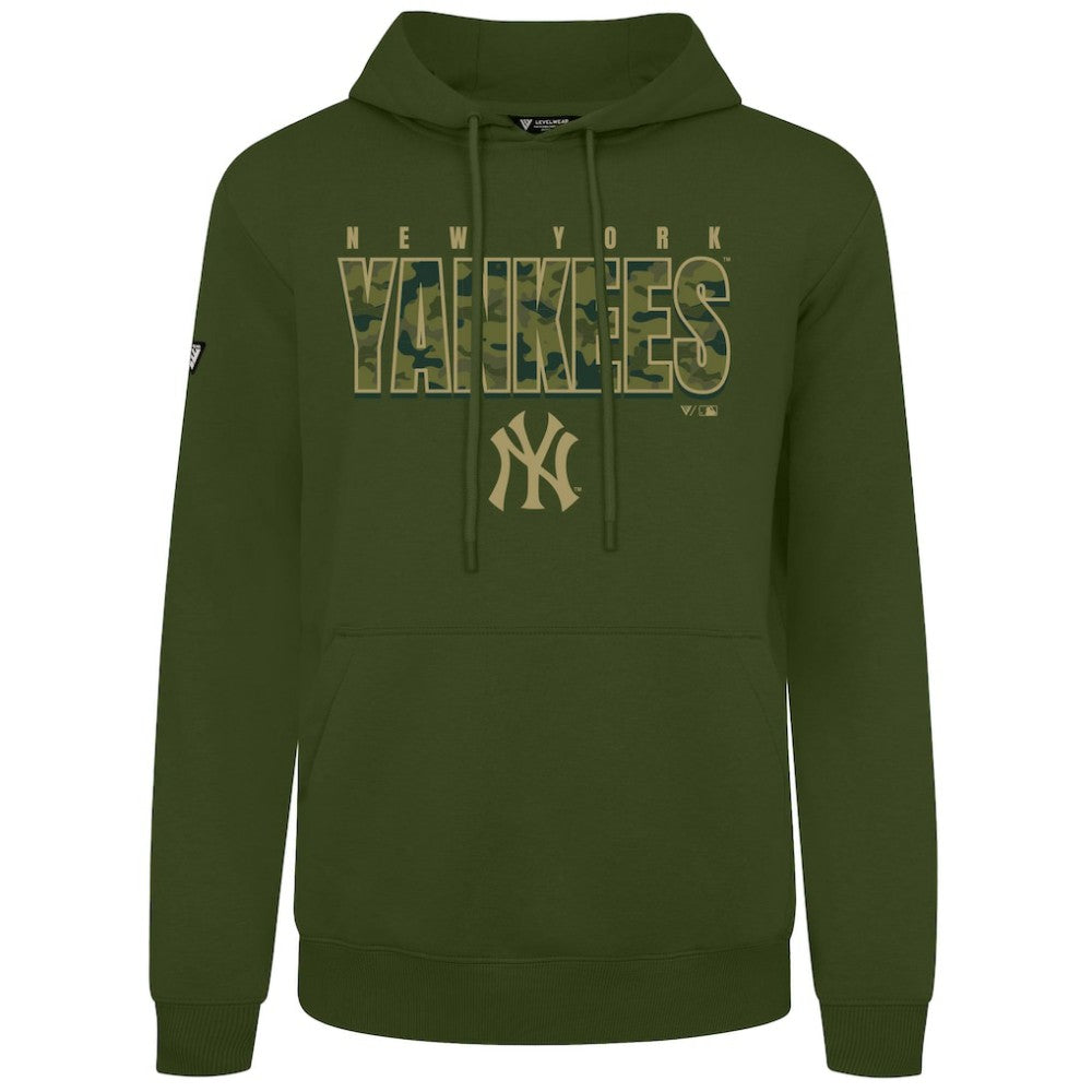 Green New York Yankees Levelwear Podium Protect Pullover Hoodie