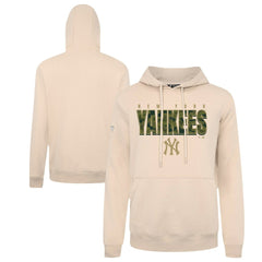Khaki New York Yankees Levelwear Podium Protect Pullover Hoodie