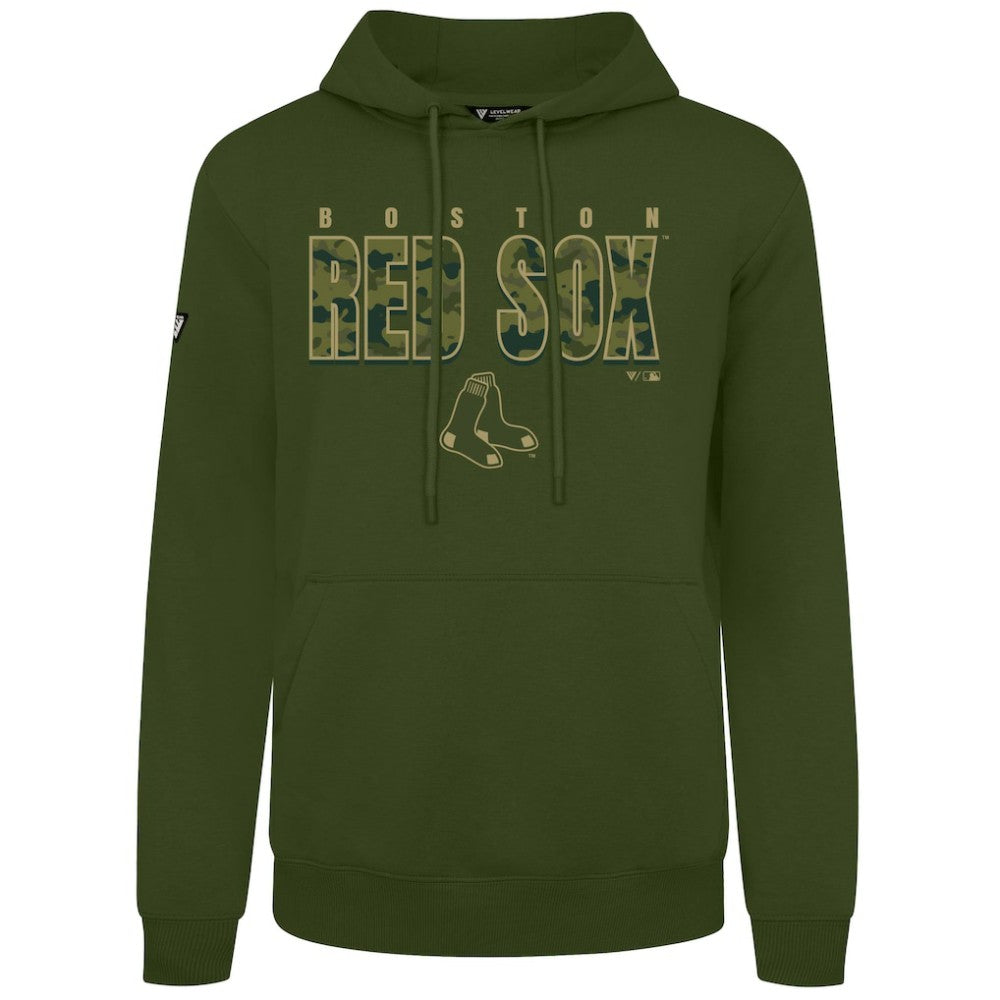 Green Boston Red Sox Levelwear Podium Protect Pullover Hoodie