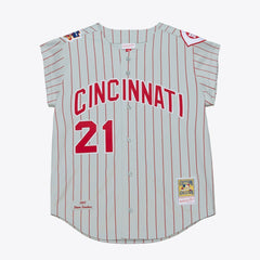 Gray Deion Sanders Cincinnati Reds Mitchell & Ness 1997 Authentic Jersey