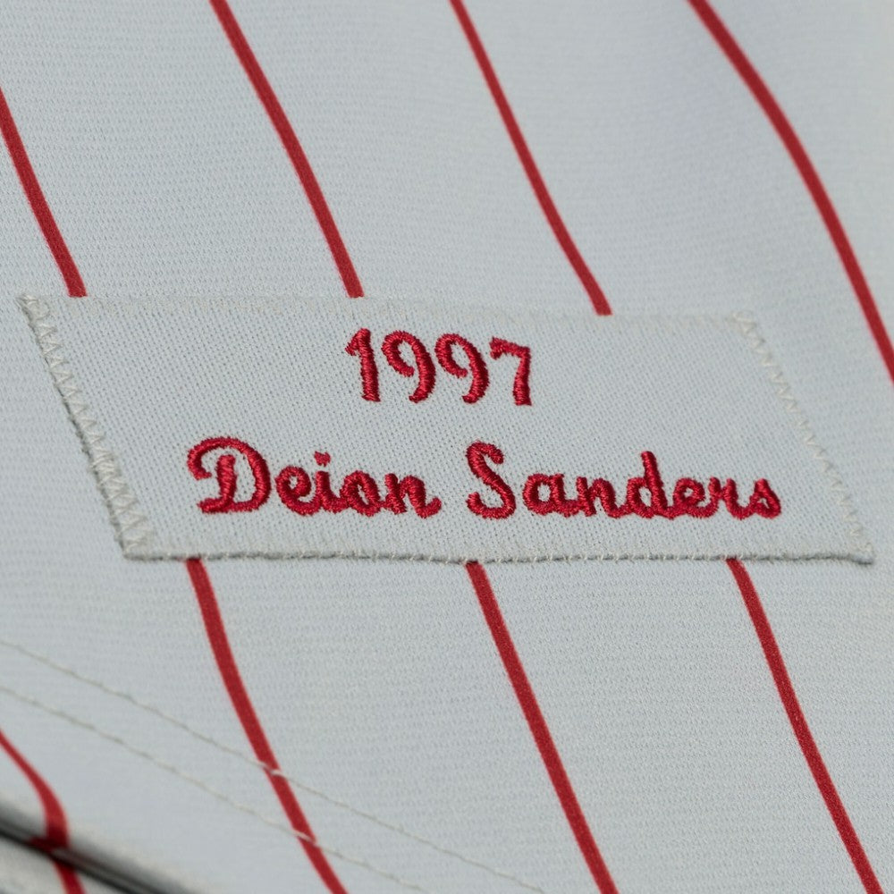 Gray Deion Sanders Cincinnati Reds Mitchell & Ness 1997 Authentic Jersey