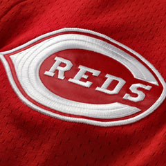 Red Deion Sanders Cincinnati Reds Mitchell & Ness Cooperstown Mesh Batting Practice Button-Up Jersey