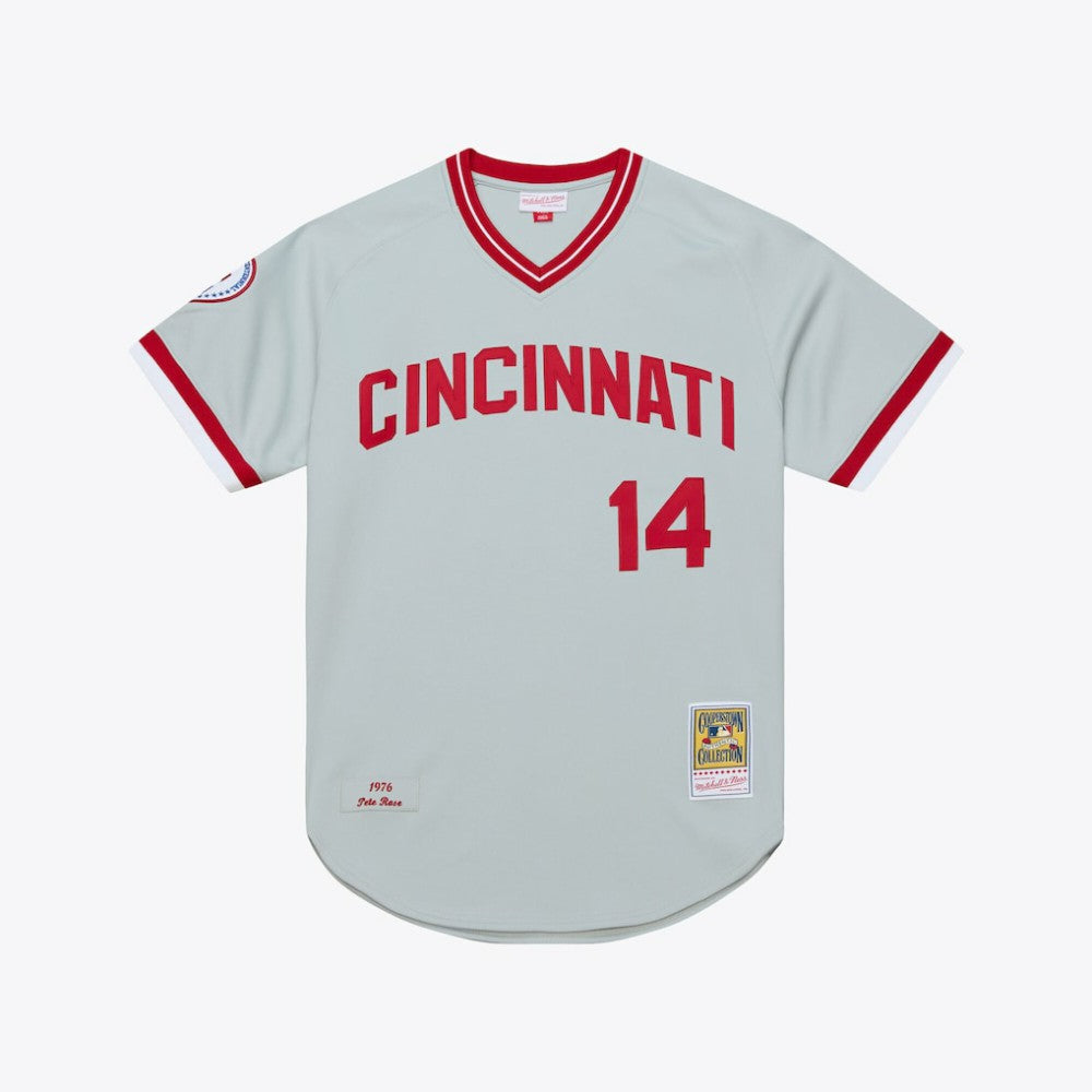 Gray Pete Rose Cincinnati Reds Mitchell & Ness 1976 Authentic Jersey