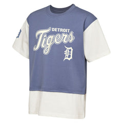 Navy/Cream Detroit Tigers Outerstuff Youth Ultimate Pastels Premium Double Run T-Shirt