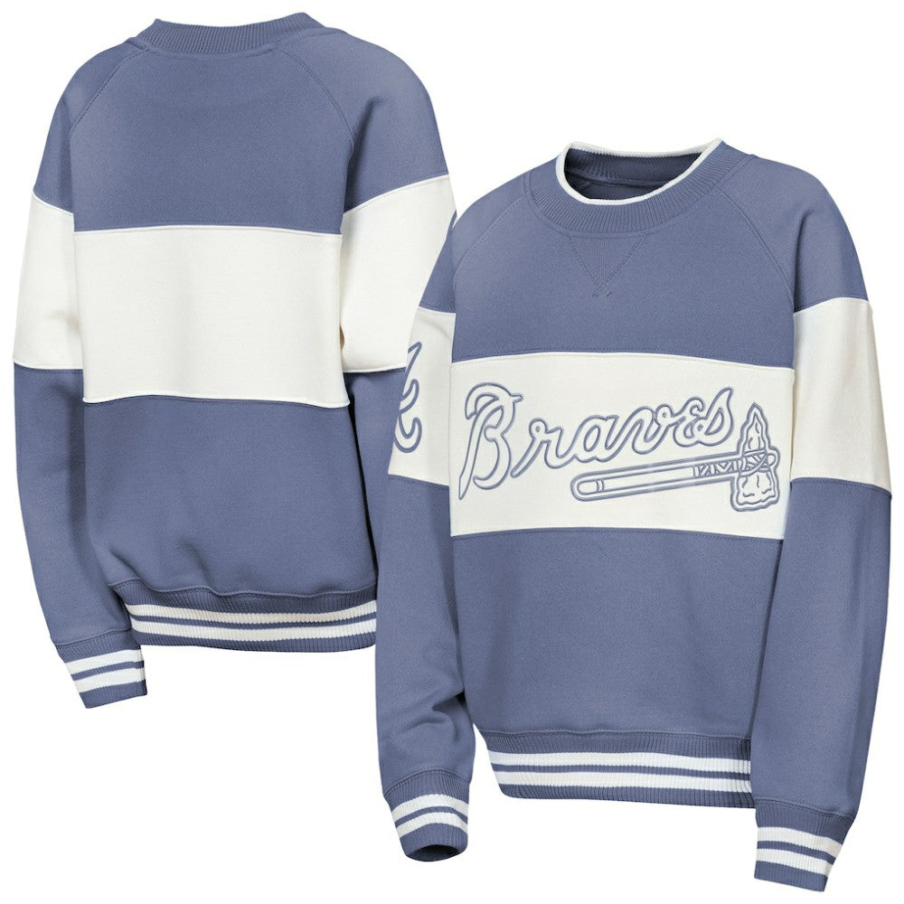 Blue Atlanta Braves Outerstuff Youth Ultimate Pastels On Base Sweatshirt
