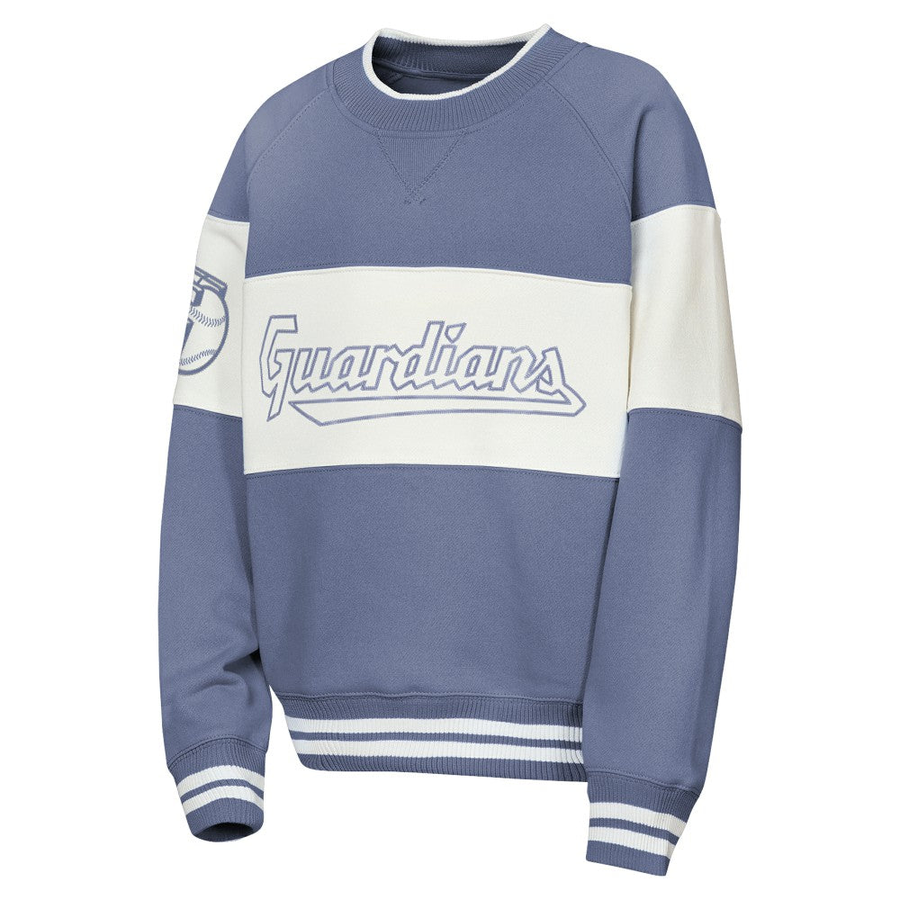 Blue Cleveland Guardians Outerstuff Youth Ultimate Pastels On Base Sweatshirt